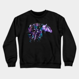 Watercolor Galaxy Horse Crewneck Sweatshirt